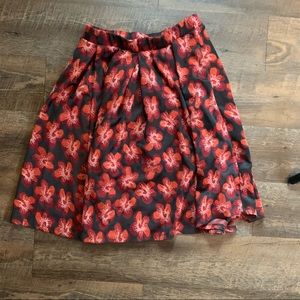 Lula Roe pleated skirt floral design